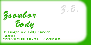 zsombor body business card